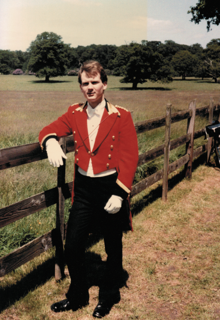 Chris Ely in his footman's uniform during his time at Buckingham Palace