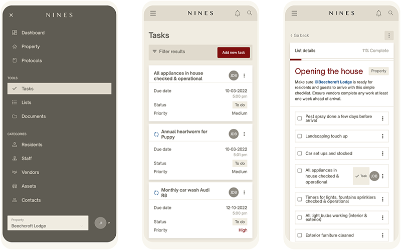 Keep track of everything in your home with tasks and lists in the Nines app for household management